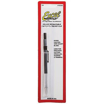 Excel Deluxe Retractable Knife w/Clip