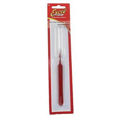Excel Straight Point Tweezers (Red)