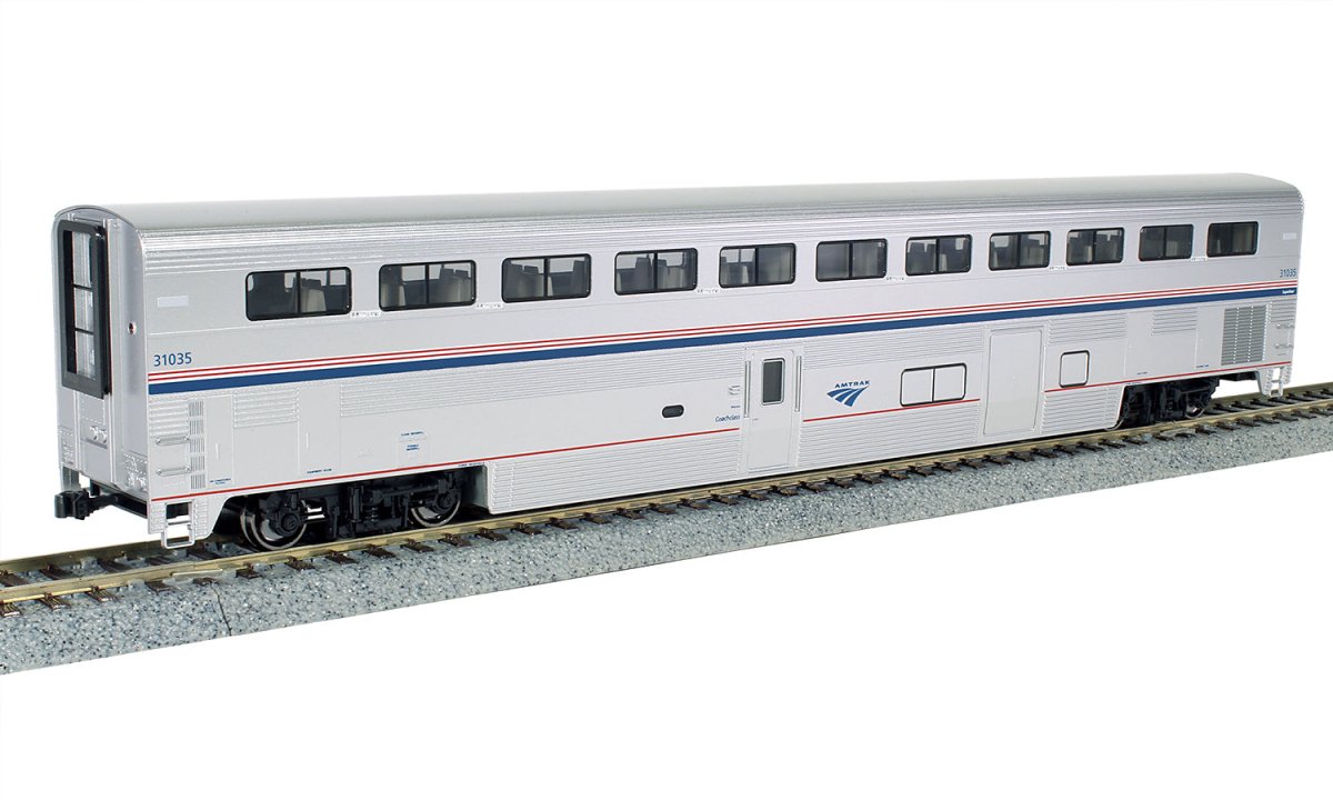 Kato HO Scale Amtrak Superliner I Coach - Baggage Phase VI 31031 - Fusion Scale Hobbies