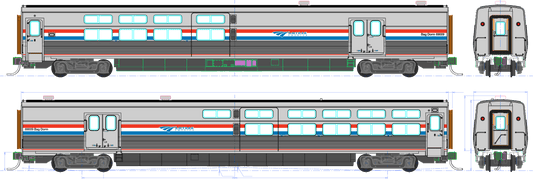 Kato HO Scale Amtrak Viewliner II Baggage - Dorm Phase III 69004 - Fusion Scale Hobbies